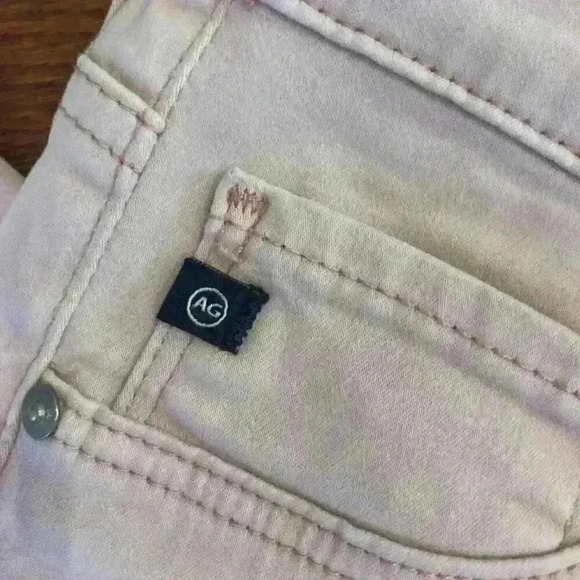 AG Adriano Goldschmied The Abbey Sateen Mid-Rise Skinny Ankle Jeans Pink Size 27 - Picture 8 of 14